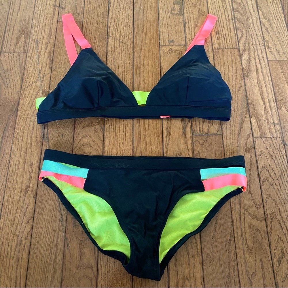 Black/Neon Bikini Set 👙